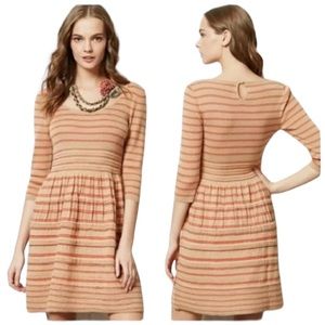 Anthropologie Knitted & Knotted Striped Sweater Dress Size Small